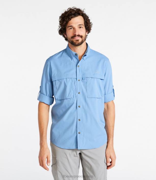 άνδρες πουκάμισο με τροπικά ρούχα 6PHT4744 LLBean είδη ένδυσης ξεθωριασμένος νεφρίτης
