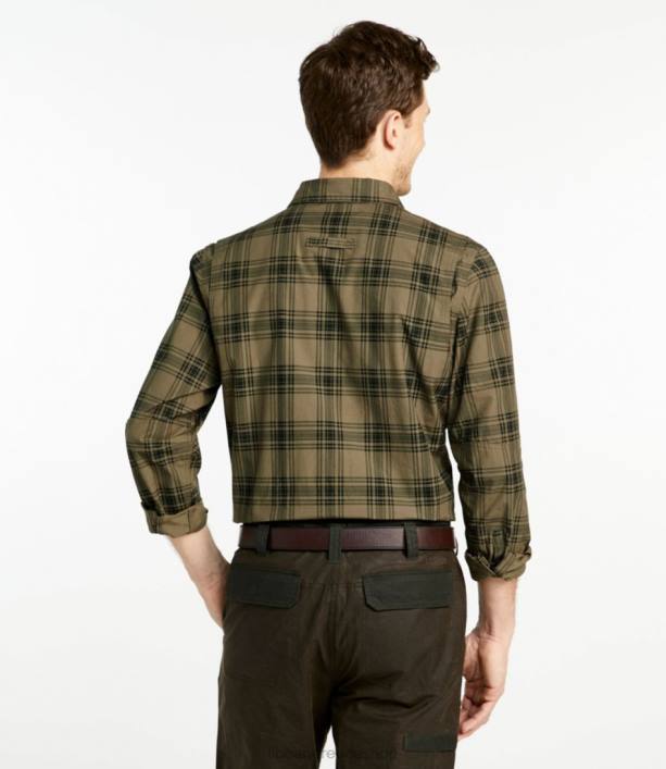 άνδρες πουκάμισο πεδίου 6PHT1716 LLBean x Double L εξοπλισμός εξωτερικού χώρου σκούρο ροδάκινο