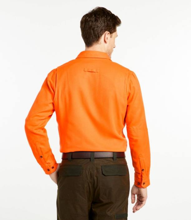 άνδρες πουκάμισο πεδίου 6PHT1966 LLBean x Double L εξοπλισμός εξωτερικού χώρου κυνηγός πορτοκάλι