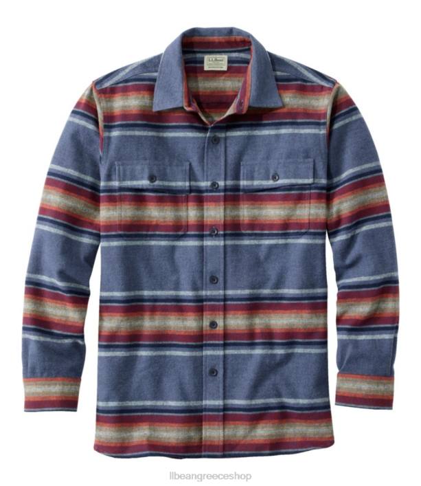 άνδρες πουκάμισο σαμουά 6PHT3059 LLBean είδη ένδυσης rangeley blue multi
