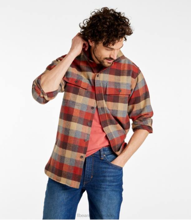 άνδρες πουκάμισο σαμουά 6PHT448 LLBean είδη ένδυσης σκιά του δάσους