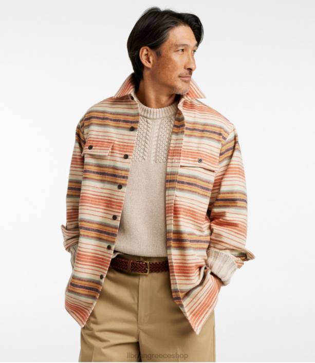 άνδρες πουκάμισο σαμουά 6PHT5052 LLBean είδη ένδυσης rangeley blue multi