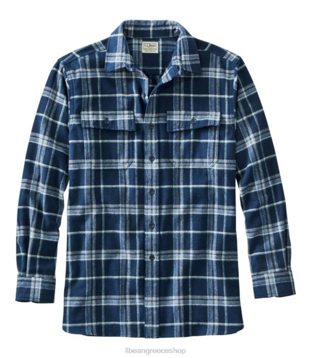 άνδρες πουκάμισο σαμουά 6PHT5905 LLBean είδη ένδυσης σιδερένιο μπλε