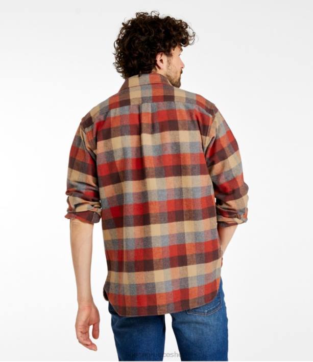 άνδρες πουκάμισο σαμουά 6PHT5905 LLBean είδη ένδυσης σιδερένιο μπλε