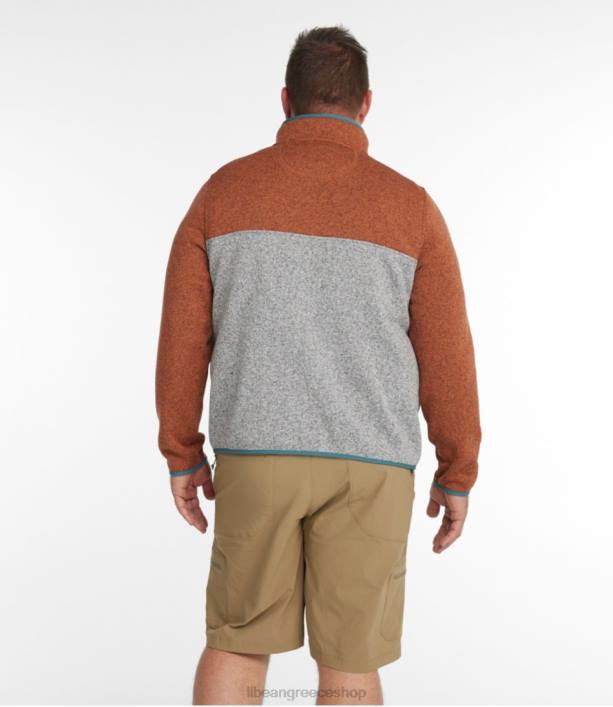 άνδρες πουλόβερ fleece πουλόβερ 6PHT3644 LLBean είδη ένδυσης woodsmoke/φωτεινό ναυτικό