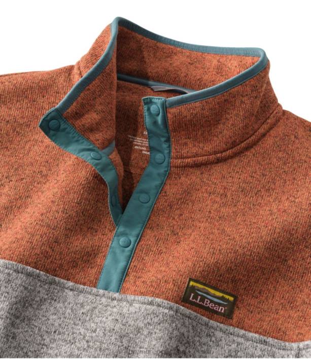 άνδρες πουλόβερ fleece πουλόβερ 6PHT3644 LLBean είδη ένδυσης woodsmoke/φωτεινό ναυτικό