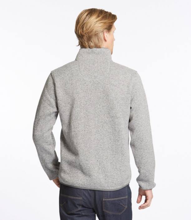 άνδρες πουλόβερ fleece πουλόβερ 6PHT5100 LLBean εξωτερικά ενδύματα ανθρακί γκρι ρείκι