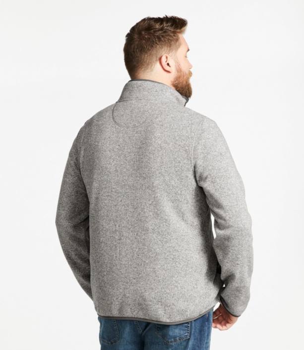άνδρες πουλόβερ fleece πουλόβερ 6PHT5100 LLBean εξωτερικά ενδύματα ανθρακί γκρι ρείκι