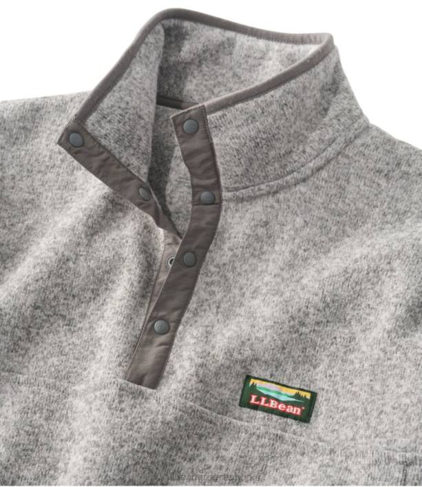 άνδρες πουλόβερ fleece πουλόβερ 6PHT5100 LLBean εξωτερικά ενδύματα ανθρακί γκρι ρείκι