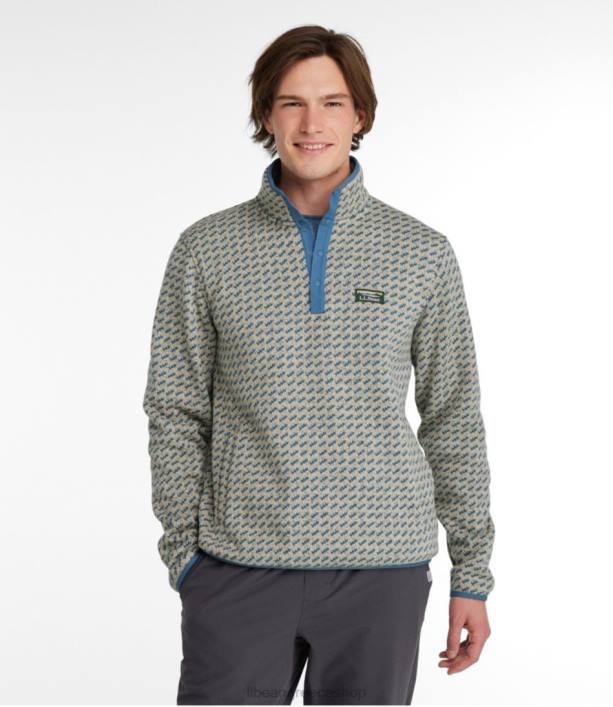 άνδρες πουλόβερ fleece πουλόβερ 6PHT893 LLBean είδη ένδυσης σκουριασμένο πήλινο βουβάλι