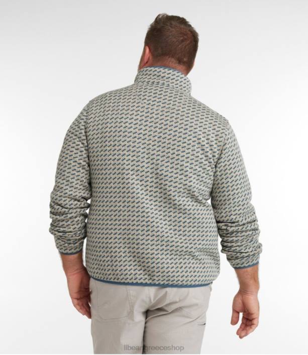 άνδρες πουλόβερ fleece πουλόβερ 6PHT893 LLBean είδη ένδυσης σκουριασμένο πήλινο βουβάλι