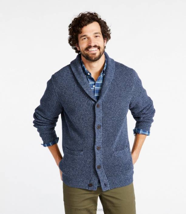 άνδρες πουλόβερ από οργανικό βαμβάκι 6PHT5998 LLBean είδη ένδυσης ερυθρό κρασί