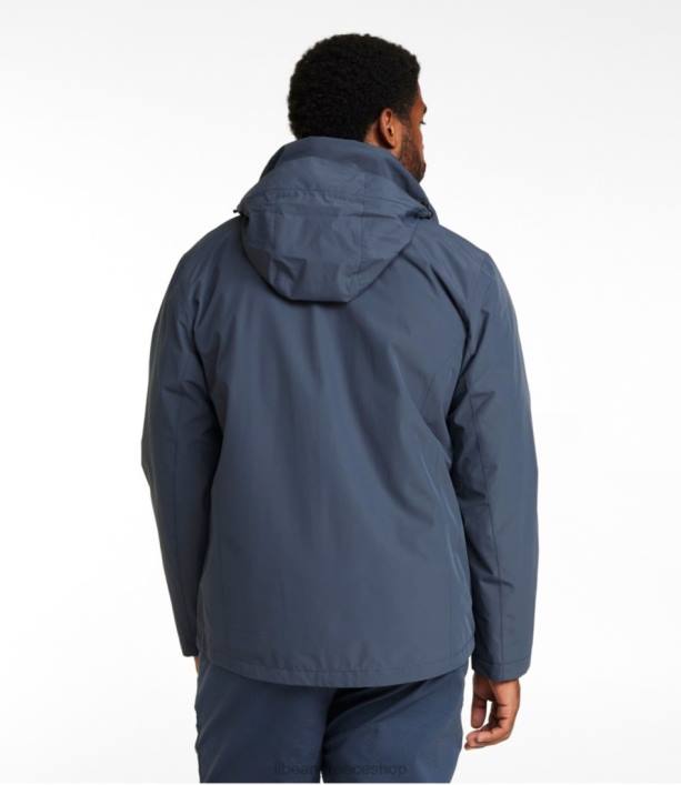 άνδρες πουλόβερ φλις τζάκετ 3 σε 1 6PHT6078 LLBean εξωτερικά ενδύματα forest gray/carbon navy
