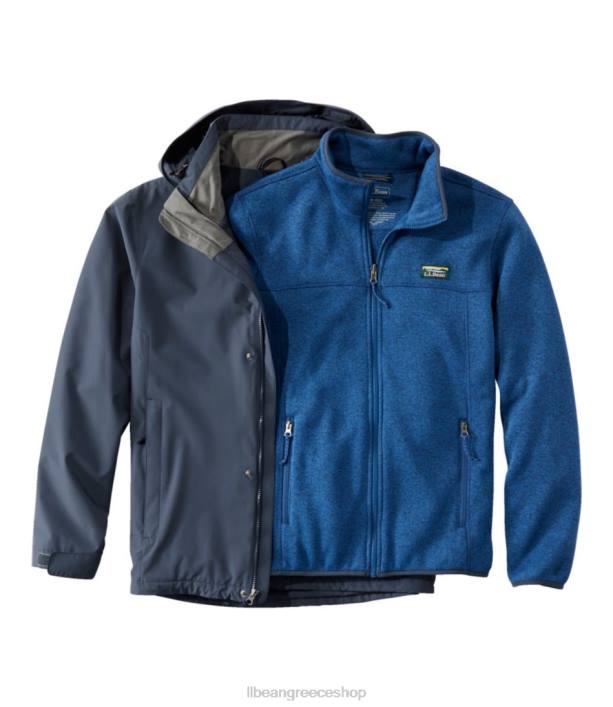 άνδρες πουλόβερ φλις τζάκετ 3 σε 1 6PHT947 LLBean εξωτερικά ενδύματα carbon navy/γαλάζιο του ωκεανού
