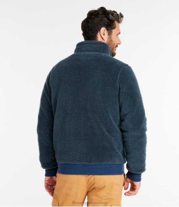άνδρες σακάκι sherpa fleece 6PHT532 LLBean εξωτερικά ενδύματα σαπωνόπετρα/δάσος σκιά