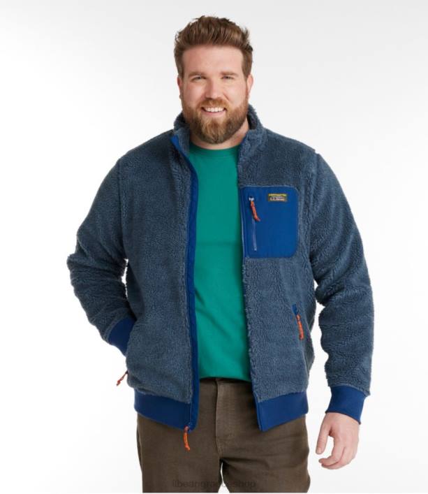 άνδρες σακάκι sherpa fleece 6PHT532 LLBean εξωτερικά ενδύματα σαπωνόπετρα/δάσος σκιά