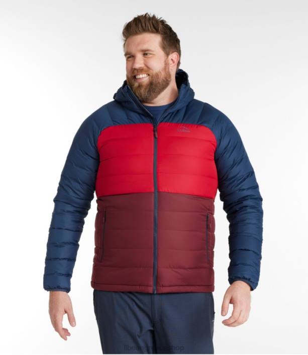 άνδρες σακάκι με κουκούλα 6PHT5130 LLBean εξωτερικά ενδύματα κόπωση πράσινο/βαθύ βάλσαμο