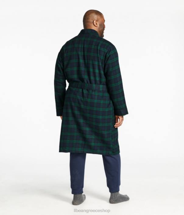 άνδρες σκωτσέζικη καρό φανέλα ρόμπα 6PHT6524 LLBean είδη ένδυσης γκρίζος στιούαρτ