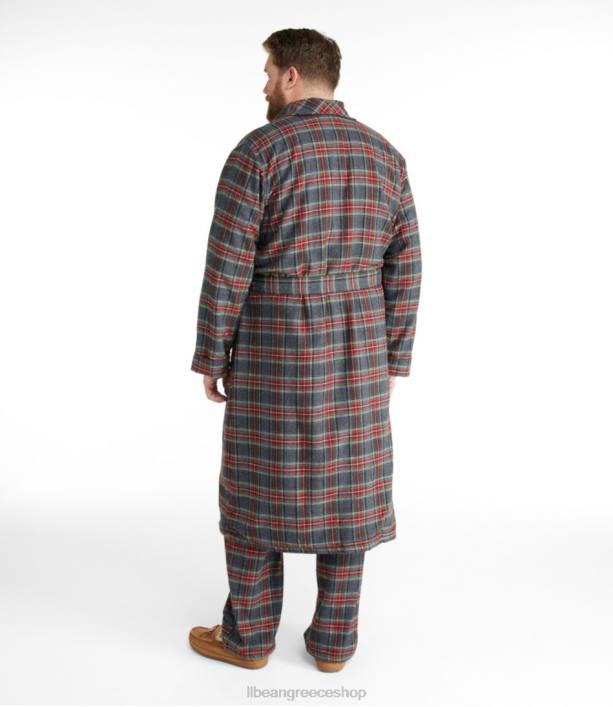 άνδρες σκωτσέζικη καρό φανέλα ρόμπα 6PHT708 LLBean είδη ένδυσης λουλακί ταρτάν