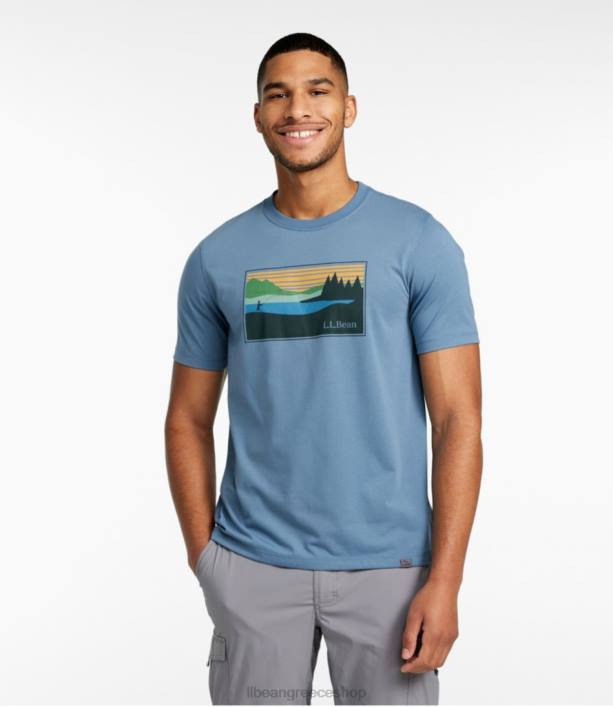 άνδρες τεχνικά γραφικά ψαρέματα 6PHT6154 LLBean είδη ένδυσης σχιστόλιθος