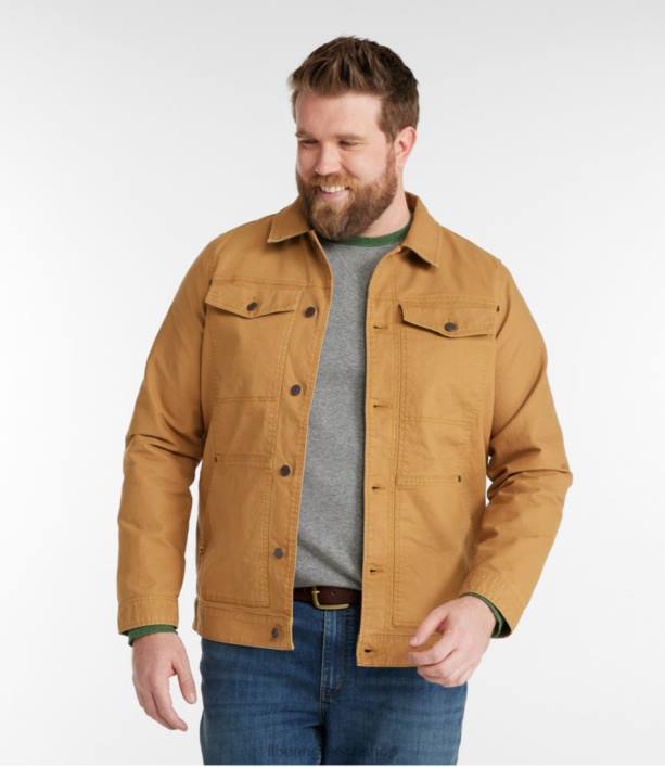 άνδρες τζάκετ φορτηγατζή χρηστικό beanflex 6PHT473 LLBean εξωτερικά ενδύματα marsh brown