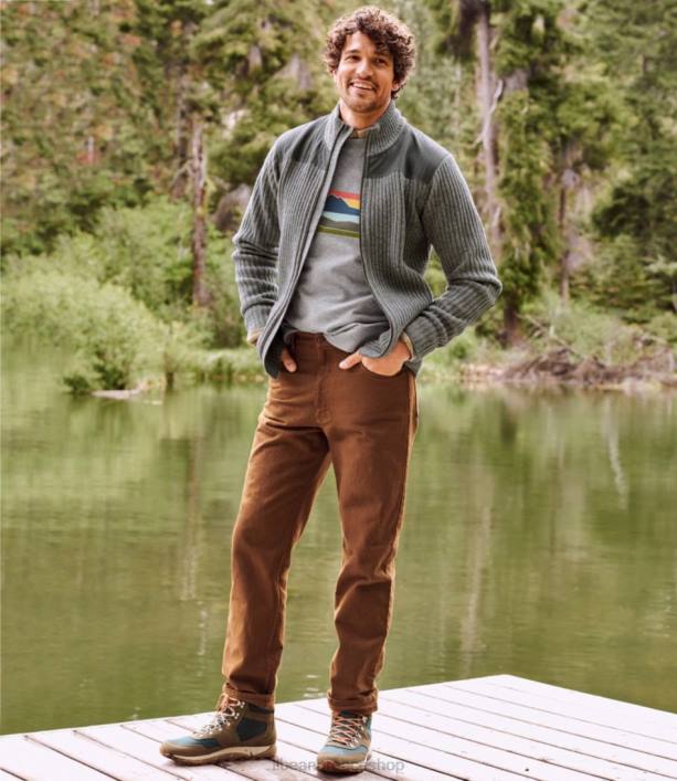 άνδρες τζιν παντελονι 6PHT670 LLBean x Double L είδη ένδυσης ξεβαμμένο τζιν