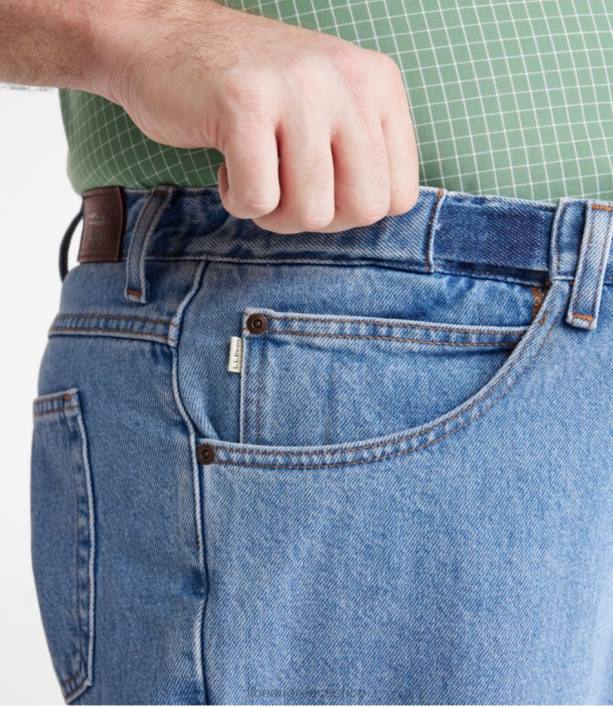 άνδρες τζιν παντελονι 6PHT674 LLBean x Double L είδη ένδυσης ξεβαμμένο τζιν