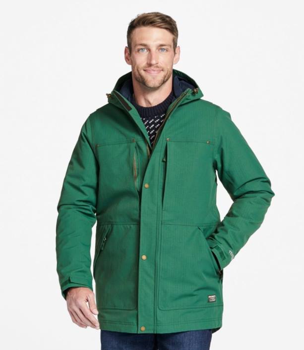 άνδρες τραχύ πάρκο 3 σε 1 6PHT3704 LLBean εξωτερικά ενδύματα μαύρος