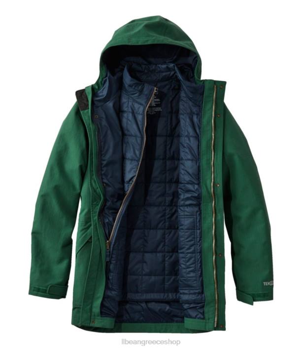 άνδρες τραχύ πάρκο 3 σε 1 6PHT3704 LLBean εξωτερικά ενδύματα μαύρος