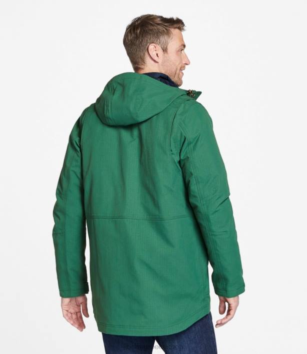 άνδρες τραχύ πάρκο 3 σε 1 6PHT953 LLBean εξωτερικά ενδύματα κόπωση πράσινο
