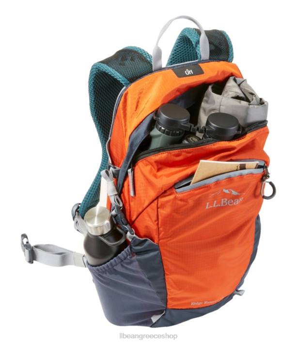 για άνδρες και γυναίκες ridge runner day pack 15l 6PHT1351 LLBean εξοπλισμός εξωτερικού χώρου σκούρα τερακότα/ανθρακικό ναυτικό