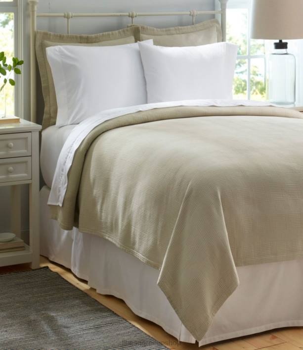 για άνδρες και γυναίκες vintage κουβερλί matelasse 6PHT7120 LLBean κλινοσκεπάσματα παγετό γκρι