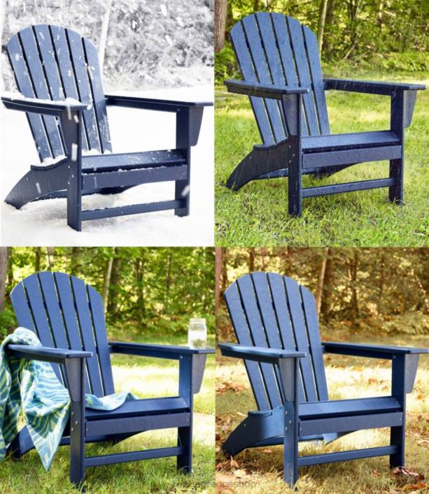 για άνδρες και γυναίκες καρέκλα adirondack καταρράκτη παντός καιρού 6PHT7253 LLBean πίσω αυλή  αίθριο σχιστόλιθος γκρι