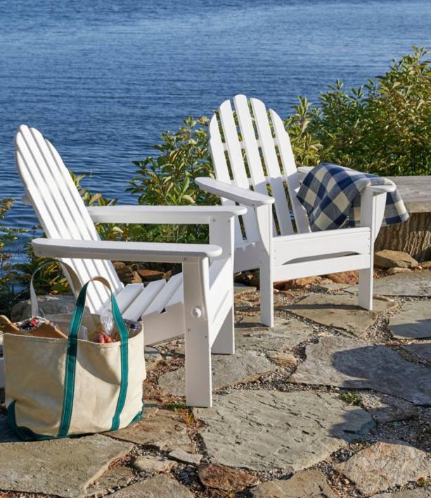 για άνδρες και γυναίκες κλασική καρέκλα adirondack παντός καιρού 6PHT6321 LLBean πίσω αυλή  αίθριο μαύρος