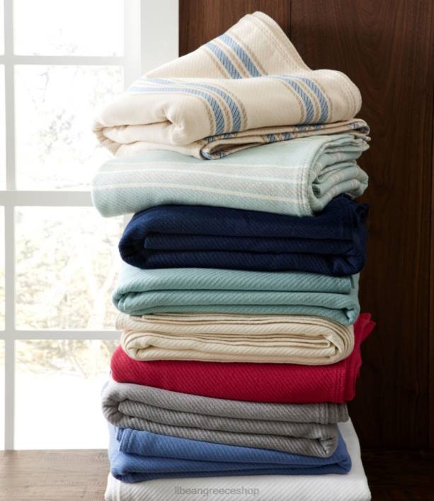 για άνδρες και γυναίκες λωρίδα κουβέρτας maine twill 6PHT4403 LLBean κλινοσκεπάσματα bluegrass