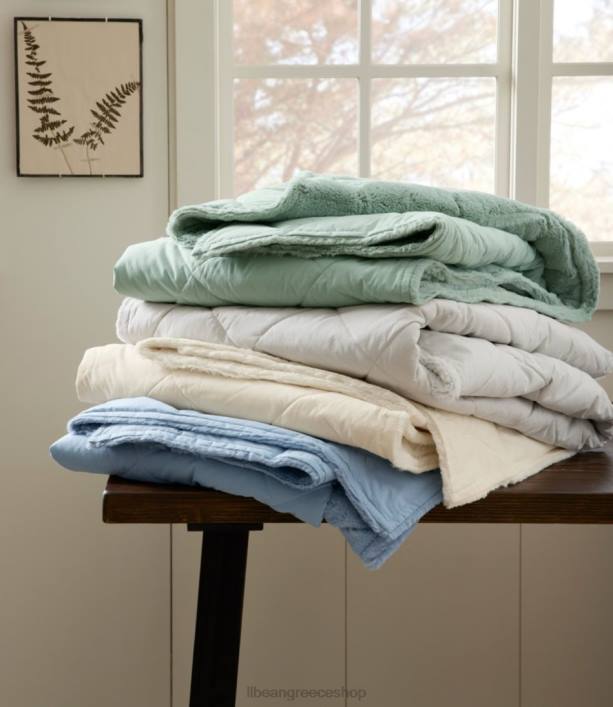 για άνδρες και γυναίκες ρίψη ultraplush primaloft 6PHT5633 LLBean κλινοσκεπάσματα ομιχλώδες μπλε
