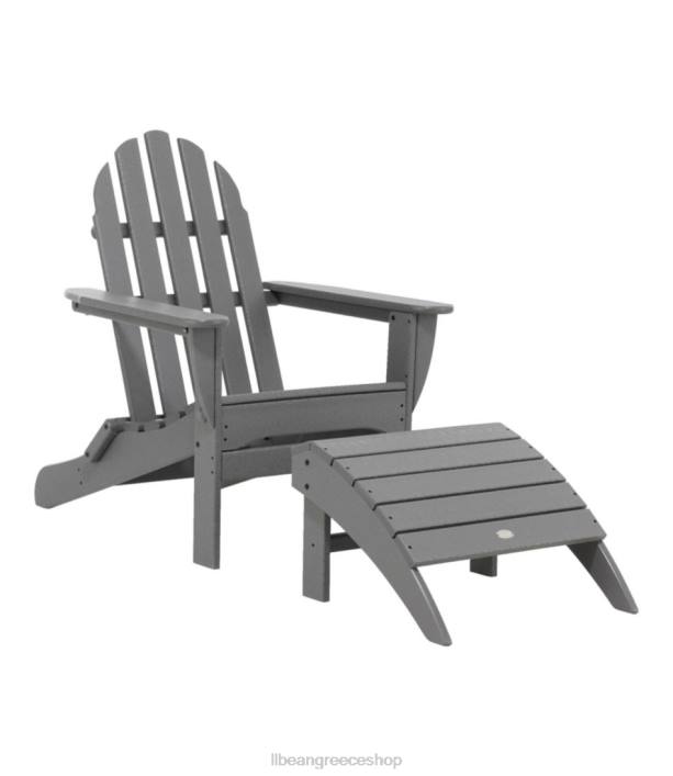 για άνδρες και γυναίκες υποπόδιο adirondack παντός καιρού 6PHT7145 LLBean πίσω αυλή  αίθριο σχιστόλιθος γκρι