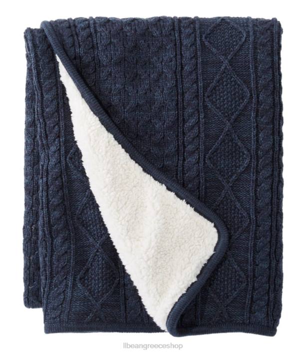 για άνδρες και γυναίκες ψαράδικο ριχτάρι fleece 6PHT2532 LLBean κλινοσκεπάσματα κλασικό ναυτικό