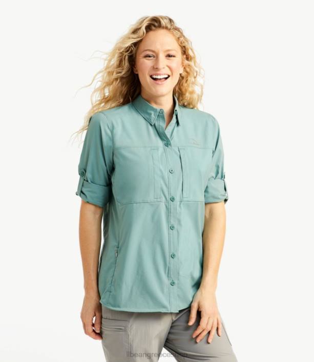 γυναίκες tropicwear pro stretch πουκάμισο 6PHT438 LLBean είδη ένδυσης θαλάσσιο πεύκο