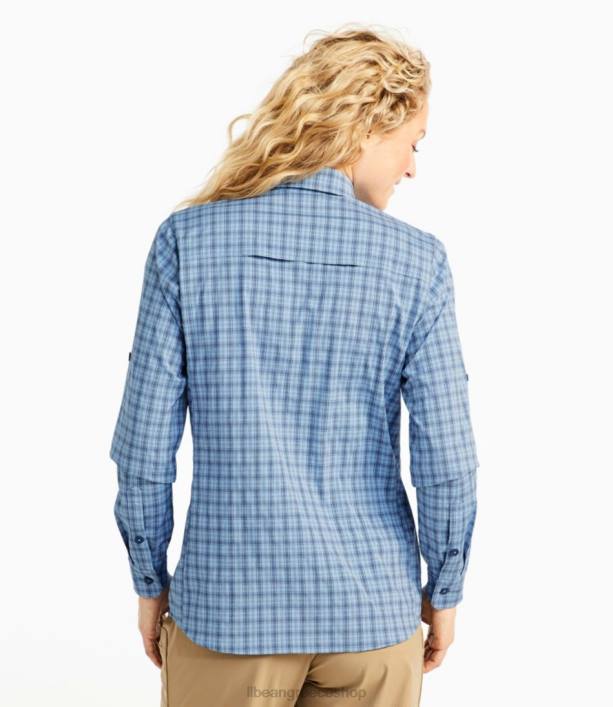 γυναίκες tropicwear pro stretch πουκάμισο 6PHT520 LLBean είδη ένδυσης μεσαίο μπλε