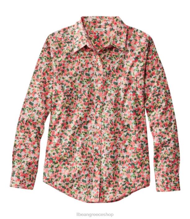 γυναίκες Πουκάμισο oxford χωρίς ζάρες 6PHT5696 LLBean είδη ένδυσης ηλιόλουστο κοραλλί λουλουδάτο