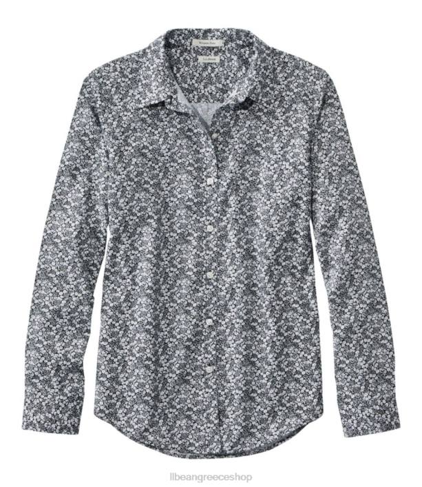 γυναίκες Πουκάμισο oxford χωρίς ζάρες 6PHT60 LLBean είδη ένδυσης μαύρο φλοράλ