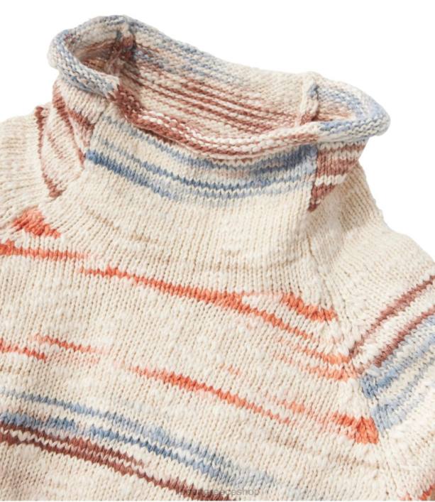 γυναίκες βαμβακερό κουρελό πουλόβερ 6PHT3535 LLBean είδη ένδυσης surf blue space βαφή