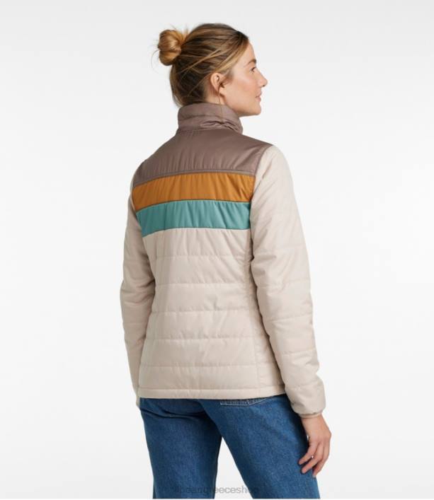 γυναίκες κλασικό puffer jacket του βουνού 6PHT3602 LLBean εξωτερικά ενδύματα θαλάσσιο μπλε/φυσικό