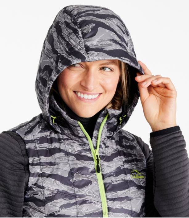 γυναίκες μακρύ γιλέκο primaloft packaway 6PHT3669 LLBean εξωτερικά ενδύματα carbon navy πινέλο camo