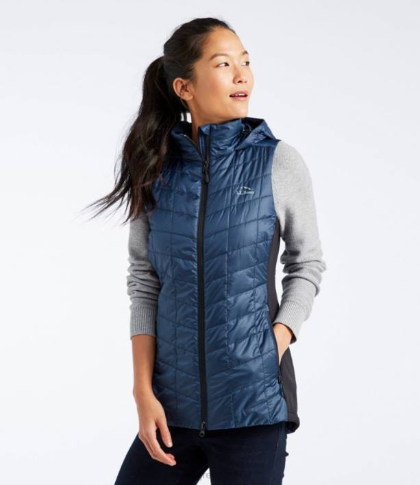 γυναίκες μακρύ γιλέκο primaloft packaway 6PHT5088 LLBean εξωτερικά ενδύματα τριαντάφυλλο πλύσιμο