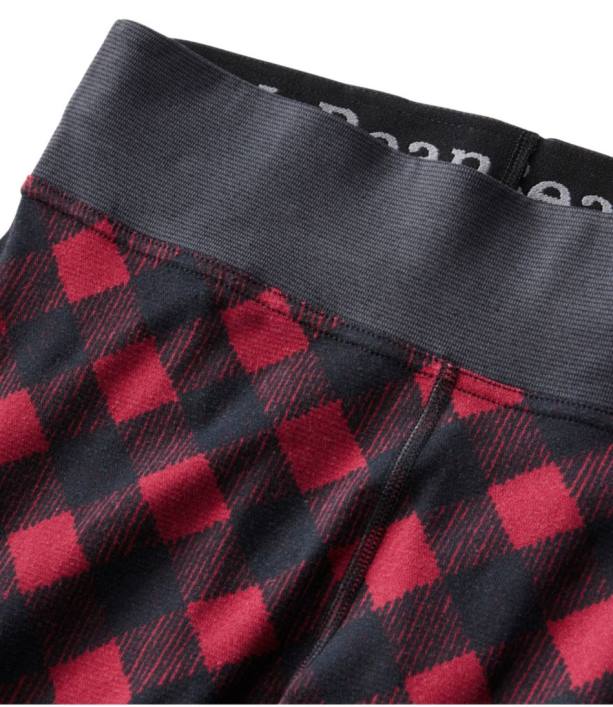 γυναίκες μεσαίο παντελόνι βάσης 6PHT808 LLBean είδη ένδυσης σκούρο κόκκινο βουβαλίσιο καρό