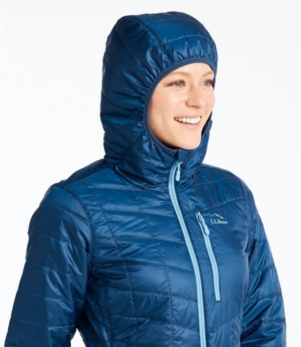 γυναίκες μπουφάν primaloft packaway με κουκούλα 6PHT5064 LLBean εξωτερικά ενδύματα σκούρο θαλασσινό μπλε