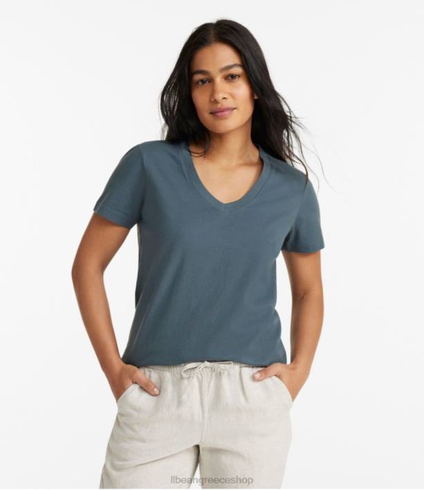 γυναίκες πλυμένο βαμβακερό μπλουζάκι 6PHT7186 LLBean είδη ένδυσης ρείκι κριθαριού