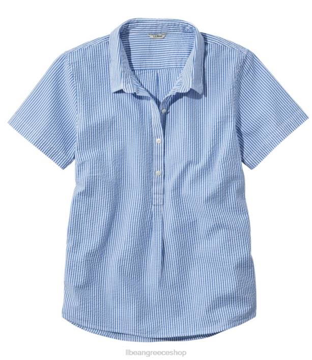 γυναίκες πουκάμισο vacationland seersucker 6PHT6416 LLBean είδη ένδυσης φωτεινό κάπρι